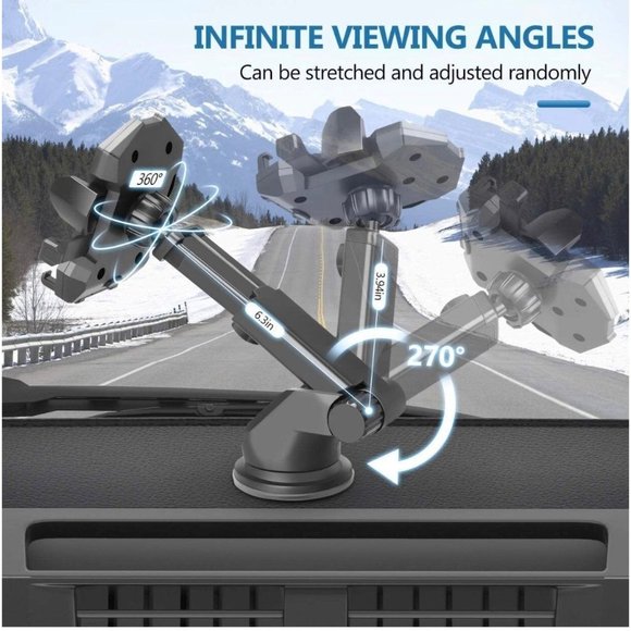 Manords Luxury Edition Phone Holder for Car, Universal Long Neck Car Mount - Picture 7 of 8